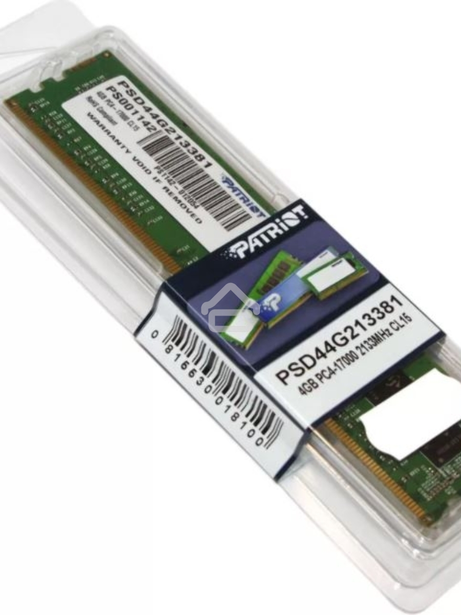 Оперативная память Patriot Signature, DDR4, 4GB (1x4 GB), 2133 MHz, CL15, DIMM