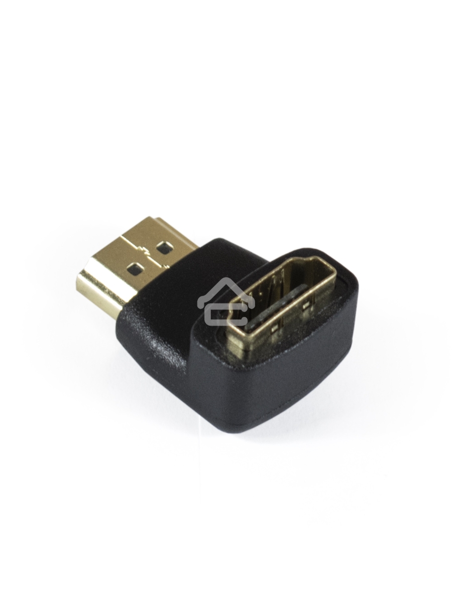 Переходник Exegate EX284919RUS HDMI-HDMI EX-HDMI90-FML (19M/19F, угловой, позолоченные контакты)