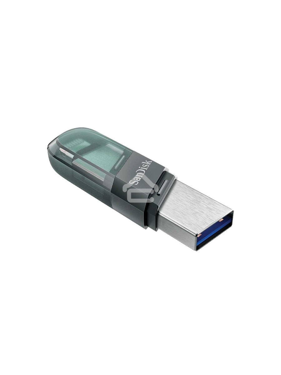 Флеш диск Sandisk 128Gb iXpand Flip SDIX90N-128G-GN6NE USB3.1 зеленый/серебристый