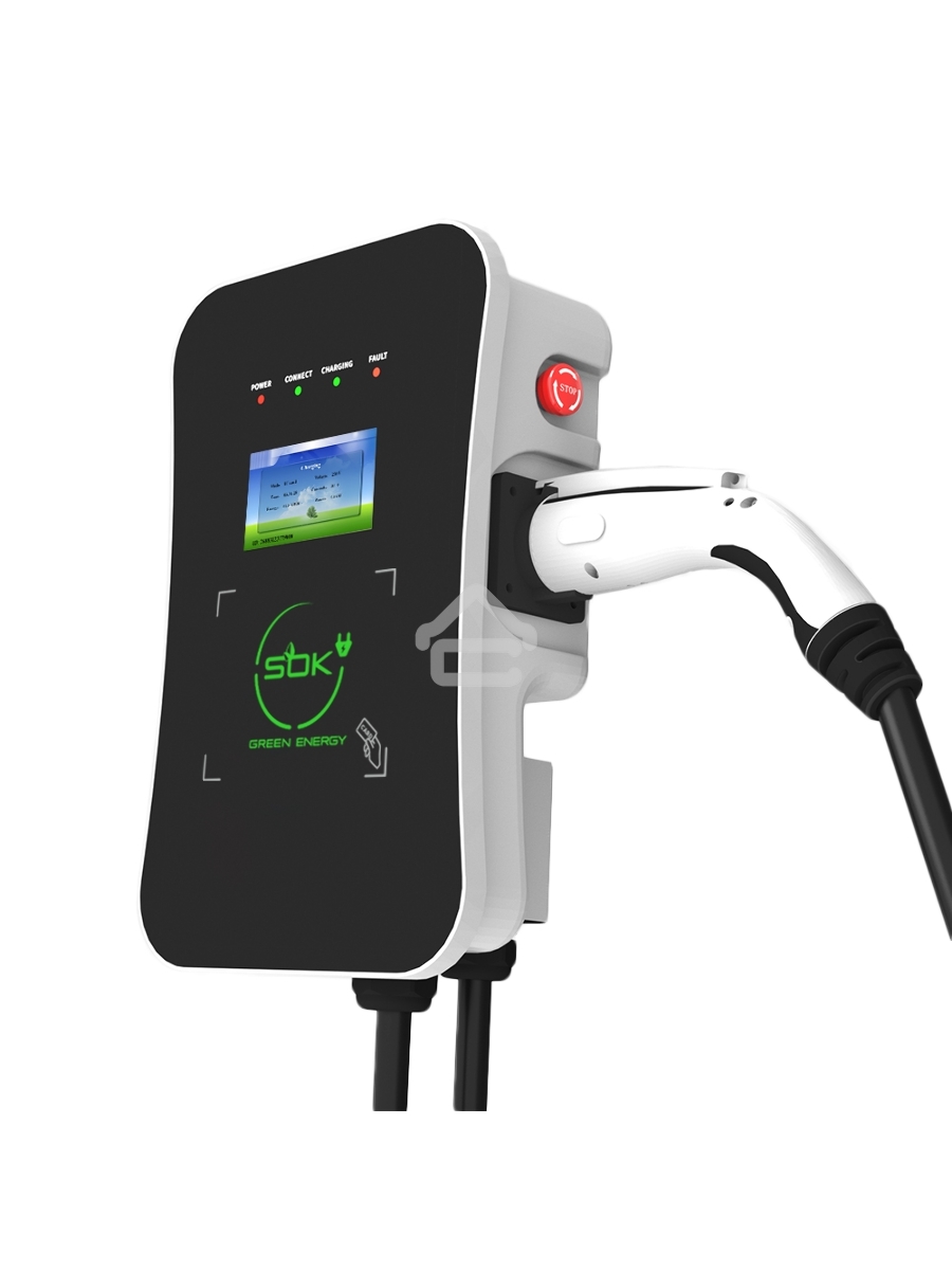 Зарядная станция S'OK Green Energy M3W Series Wallbox EV Charger SM3W32232542-5wf, 3-phase, 22kw (32a/ 380v), OCPP 1.6J, RFID, WiFi, LAN, уровень защиты IP54, кабель 5м