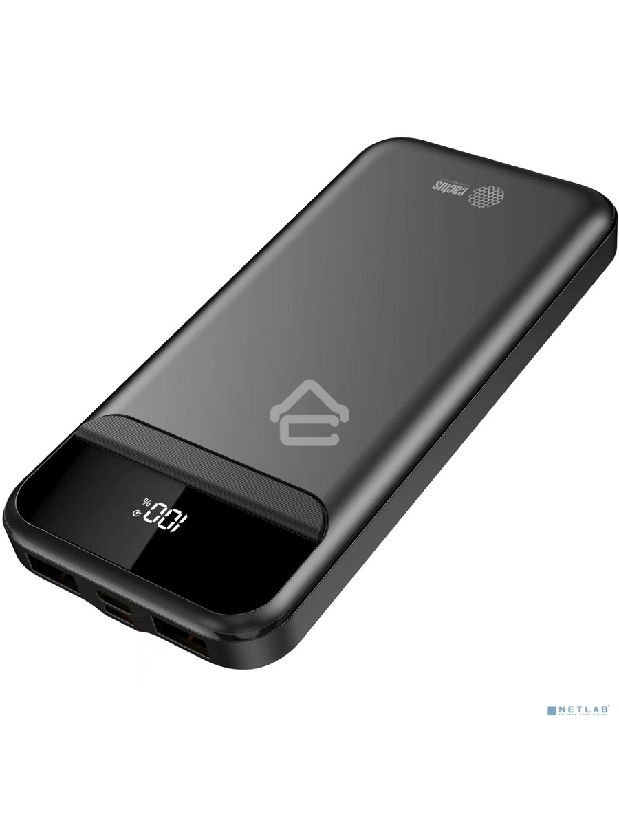 Мобильный аккумулятор Cactus CS-PBFSCA-10000 10000mAh 4.5A 2xUSB-A/USB-C черный