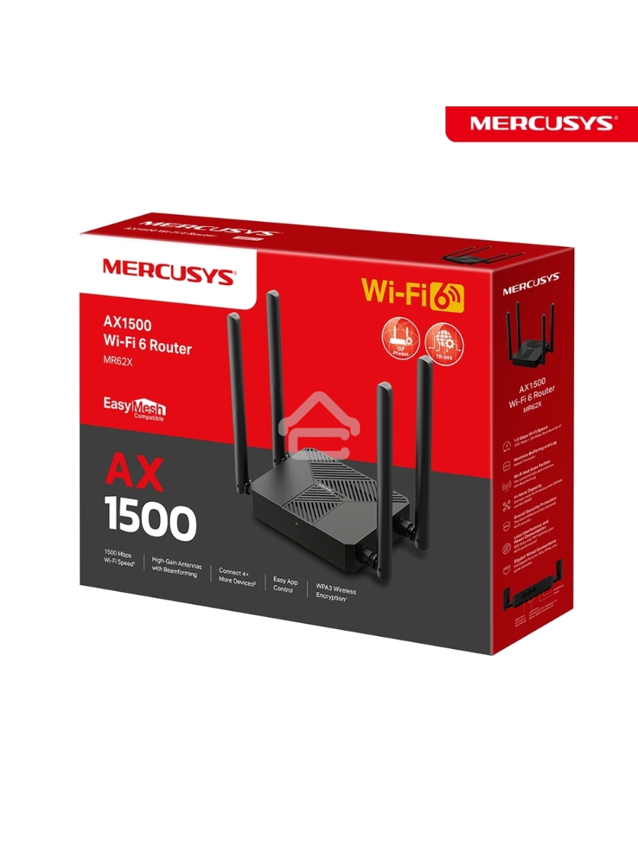 Маршрутизатор Mercusys MR62X AX1500 Wi-Fi 6 Router