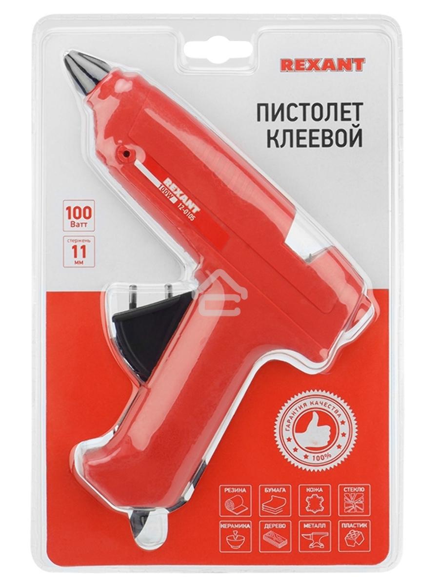 Пистолет клеевой Rexant (12-0105) 100 Вт O 11 мм (блистер)