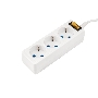 Удлинитель PROconnect 3 гнезда, 1.5 м, 3х0.75 мм², с/з, с кнопкой, белый