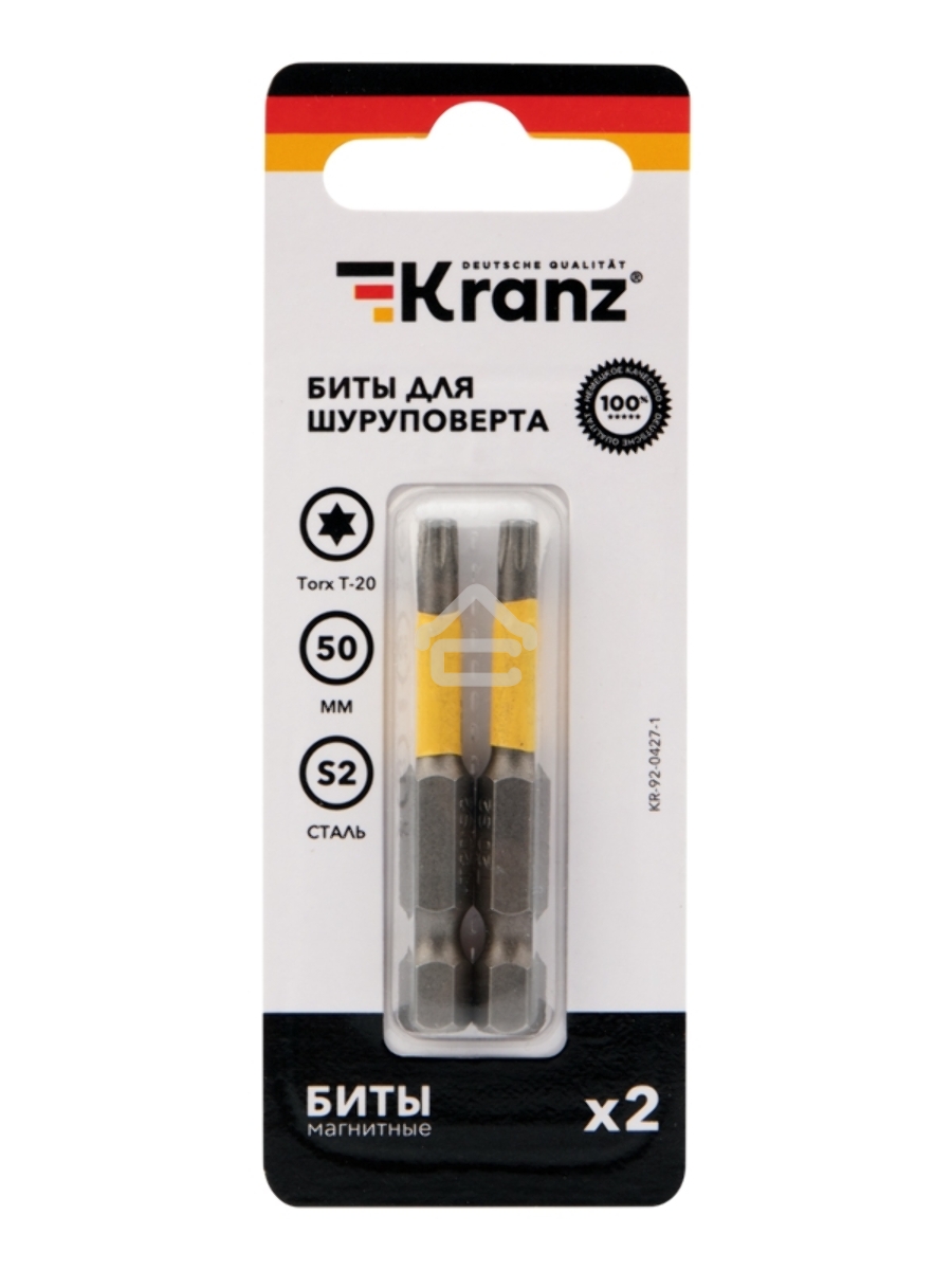 Бита для шуруповерта KRANZ Torx T20х50 мм (2 шт./уп.)