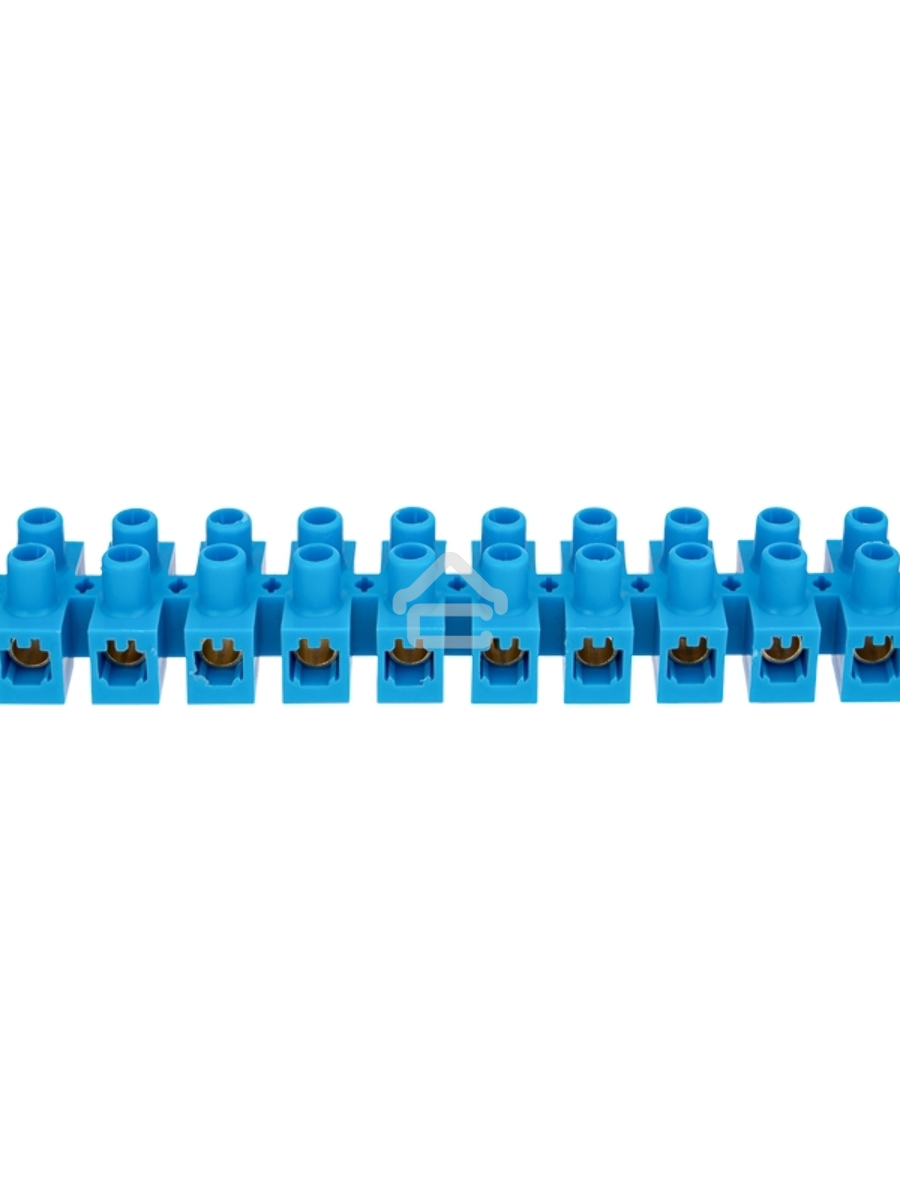 Клеммная винтовая колодка KВ-25 10-25, ток 60 A, полиэтилен синий Rexant (10 шт./уп.)
