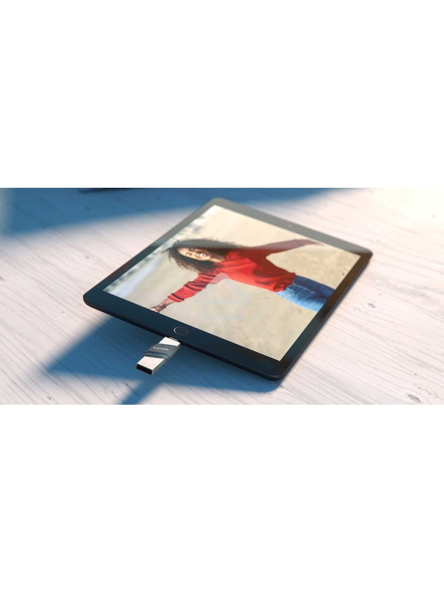 Флеш диск Sandisk 128Gb iXpand Flip SDIX90N-128G-GN6NE USB3.1 зеленый/серебристый
