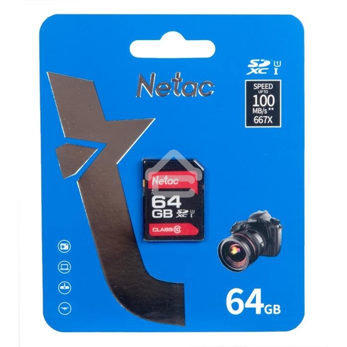 Флеш карта SDHC 64GB Netac Class 10 UHS-I U1 P600 [NT02P600STN-064G-R]