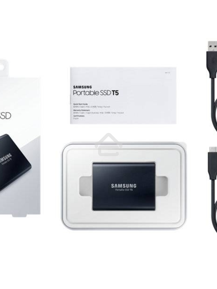 Внешний твердотельный накопитель SSD 1TB Samsung T5 (Up to 540Mb/s, USB 3.1 Type-C) (MU-PA1T0B/WW)