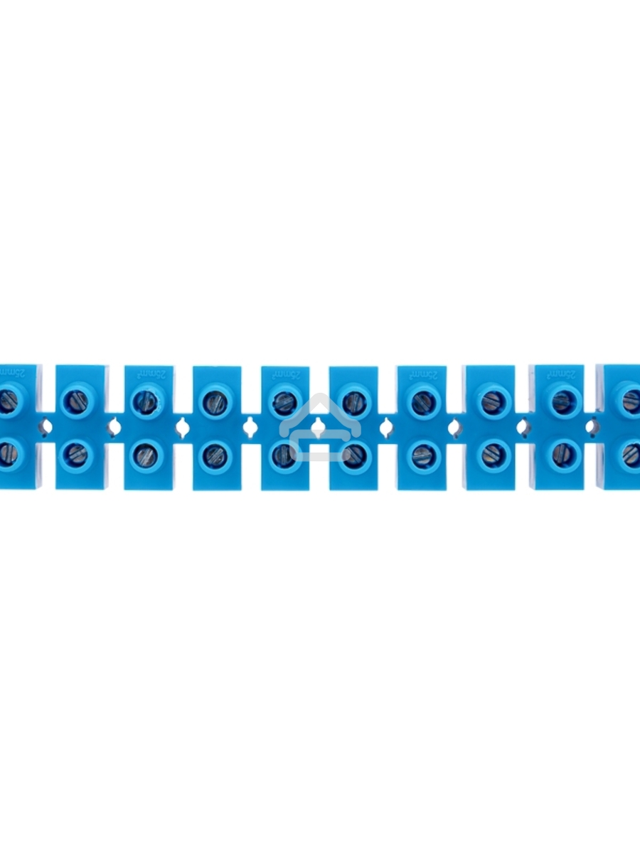 Клеммная винтовая колодка KВ-25 10-25, ток 60 A, полиэтилен синий Rexant (10 шт./уп.)