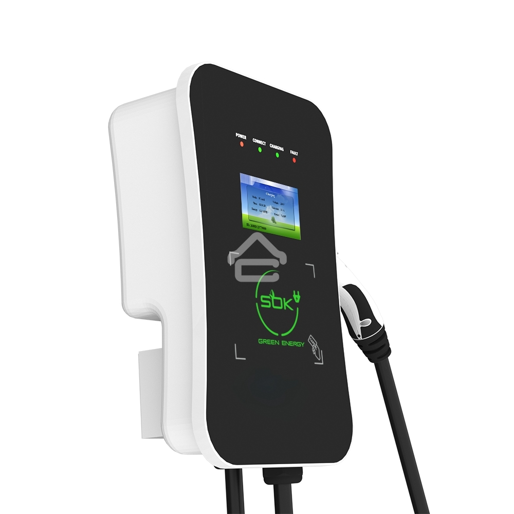 Зарядная станция S'OK Green Energy M3W Series Wallbox EV Charger SM3W32232542-5wf, 3-phase, 22kw (32a/ 380v), OCPP 1.6J, RFID, WiFi, LAN, уровень защиты IP54, кабель 5м