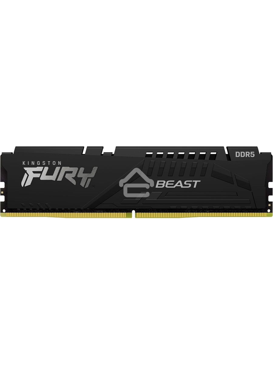 Оперативная память Kingston Fury Beast, DDR5, 16GB (1x16GB), 5600MHz, CL40, DIMM, с радиаторами, черный