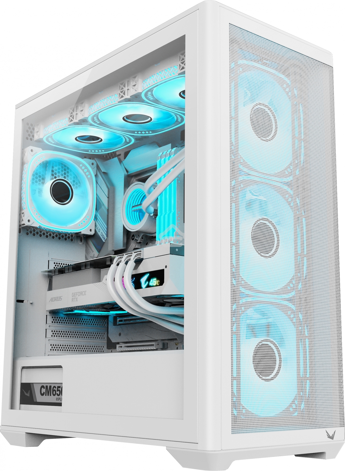 Компьютерный корпус Aerocool/Formula Air Power G5 Plus белый без БП ATX 4x120мм 2xUSB 2.0 1xUSB3.1 audio bott PSU