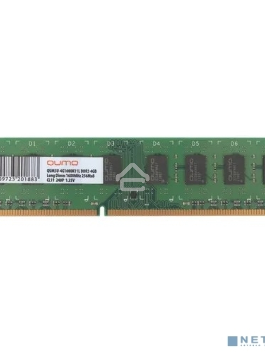 Оперативная память QUMO, DDR3L, 4GB (1x4GB), 1600MHz, CL11, DIMM
