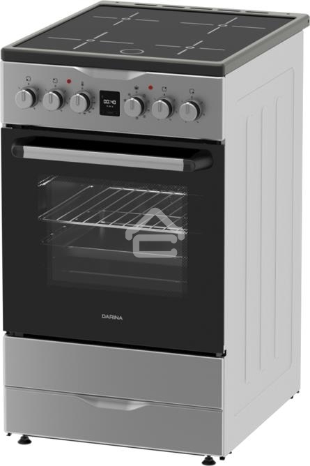 Плита электрическая DARINA PLS ECI241 616 1S серебристый, конфорок 4 электрических (индукционных), духовка 50 л, 50 см x 85 см x 60 см