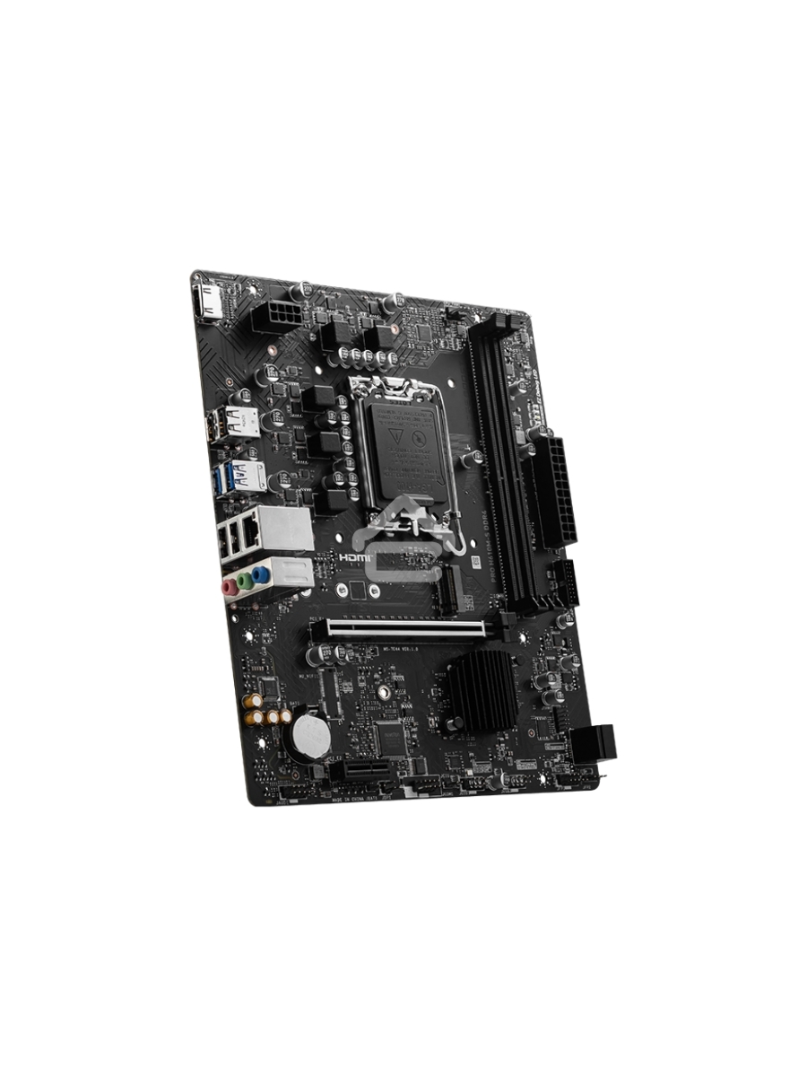 Материнская плата MSI PRO H610M-S DDR4, LGA 1700, Intel H610, 2xDDR4, 2xSATA, 1xM.2, 1xPCIe 4.0 x16, 1xPCIe 3.0 x1, 1xHDMI, 1x1Gb LAN, 4xUSB 2.0, 2xUSB 3.2 Gen 1, 3x3.5 мм, 7.1, Micro-ATX