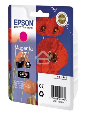 Картридж струйный Epson C13T17044A10 желтый (150 стр.) для Epson XP33/203/303