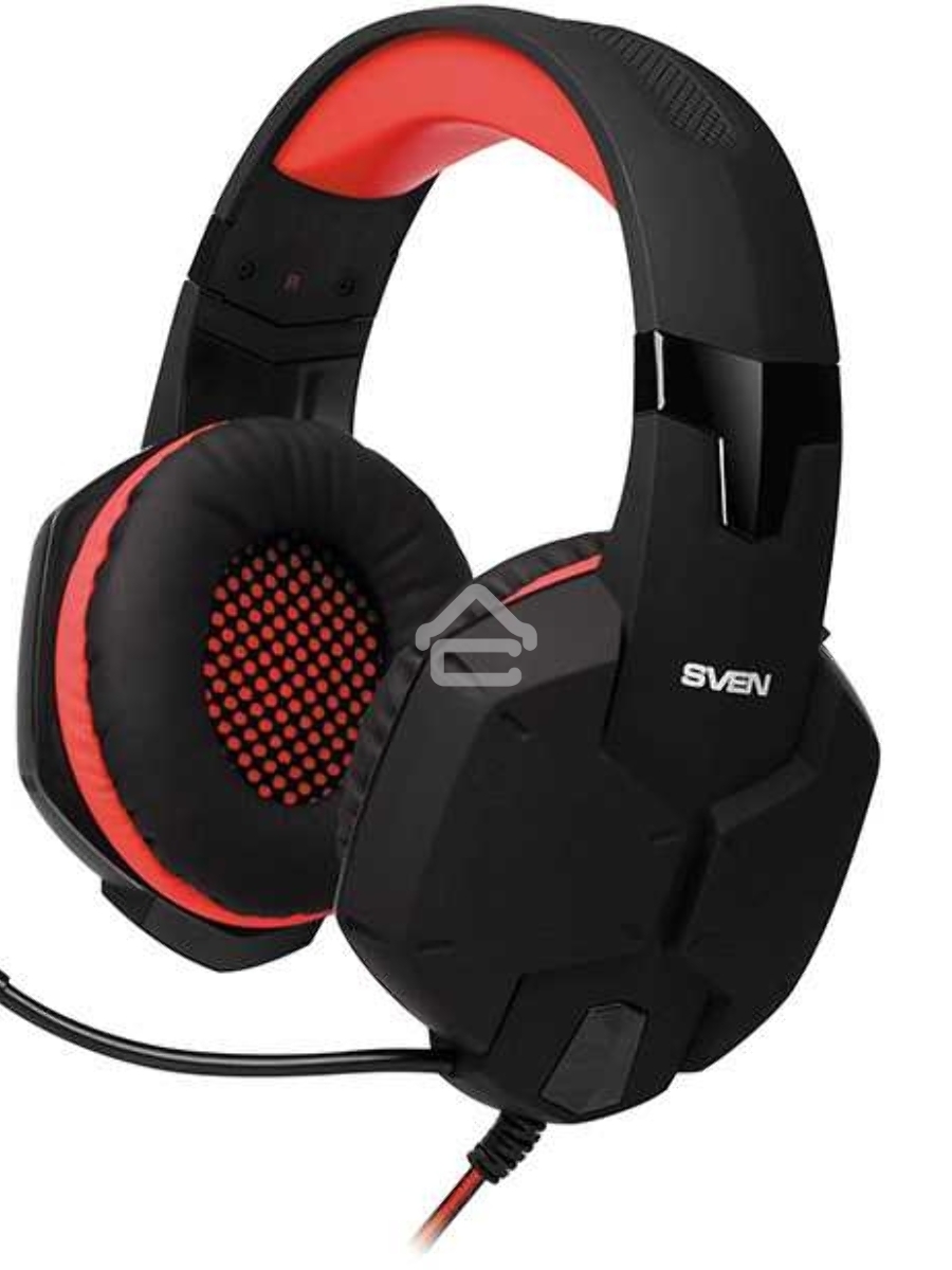 Игровые стереонаушники с микрофоном SVEN AP-G988MV, черный-красный Игровые стереонаушники с микрофоном SVEN AP-G988MV, черный-красный