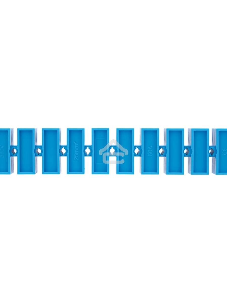 Клеммная винтовая колодка KВ-25 10-25, ток 60 A, полиэтилен синий Rexant (10 шт./уп.)