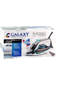 Утюг Galaxy  GL 6107 2800 Вт, керамическое покрытие подошвы, уплотнитель крышки резервуара, функции: «автоотключение», «самоочистка», «антикапля», «антинакипь», индикатор автоотключения, указатель максимального уровня воды,