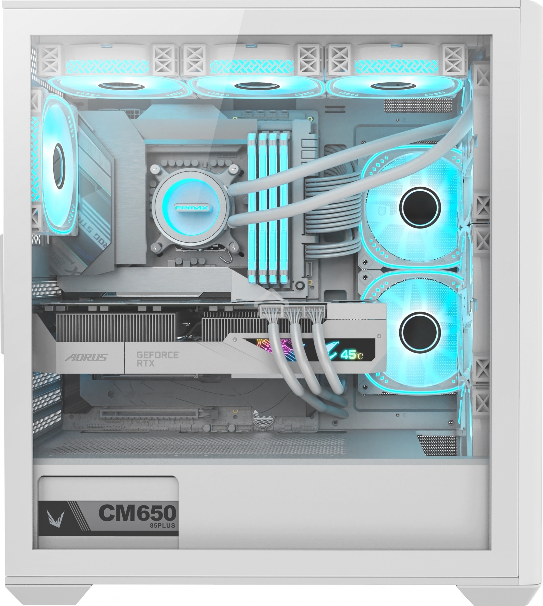 Компьютерный корпус Aerocool/Formula Air Power G5 Plus белый без БП ATX 4x120мм 2xUSB 2.0 1xUSB3.1 audio bott PSU