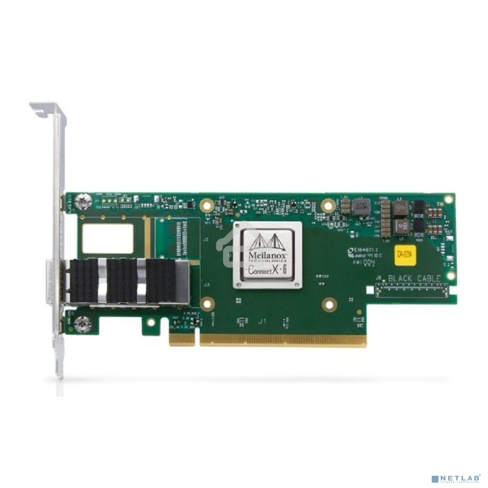 Сетевая карта Mellanox ConnectX-6 VPI adapter card, 100Gb/s (HDR100, EDR IB and 100GbE), dual-port QSFP56, PCIe3.0/4.0 x16, tall bracket