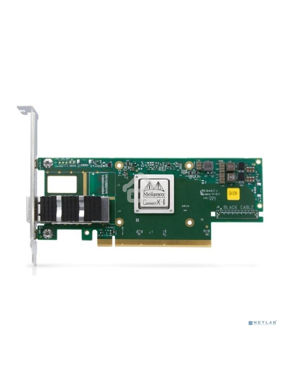Сетевая карта Mellanox ConnectX-6 VPI adapter card, 100Gb/s (HDR100, EDR IB and 100GbE), dual-port QSFP56, PCIe3.0/4.0 x16, tall bracket