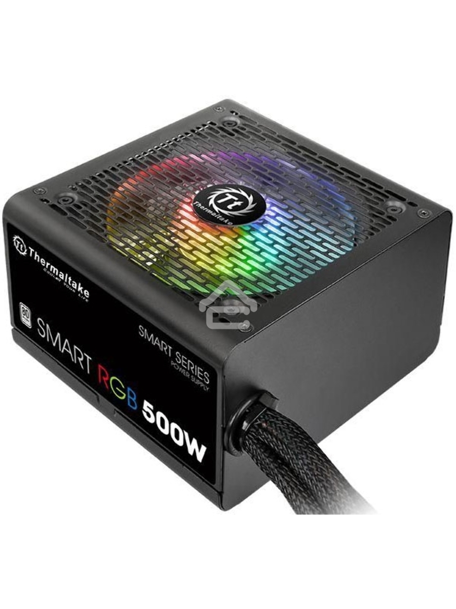 Блок питания Thermaltake Smart RGB (PS-SPR-0500NHSAWE-1), 500Вт, 80 PLUS, 120мм, черный