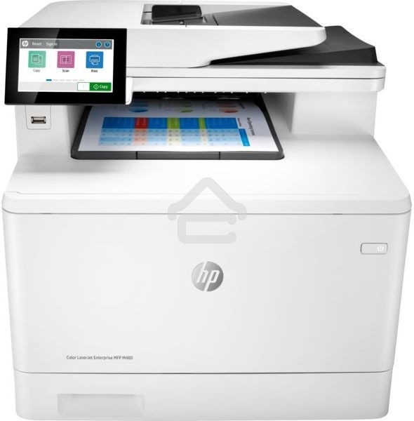 МФУ лазерное HP Color LaserJet Pro M480f (3QA55A), A4, цветной, печ. до 27 стр/мин., скан. до 29 стр/мин. (ч/б) 20 стр/мин. (цвет), 600 x 600 dpi, USB, RJ-45, Air Print, Mopria