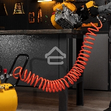 Шланг спиральный воздушный 8х12 мм, 18 бар, с быстросъемными соединениями, 10 м Stels