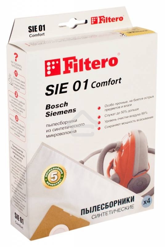 Пылесборники Filtero SIE 01 (4) Comfort