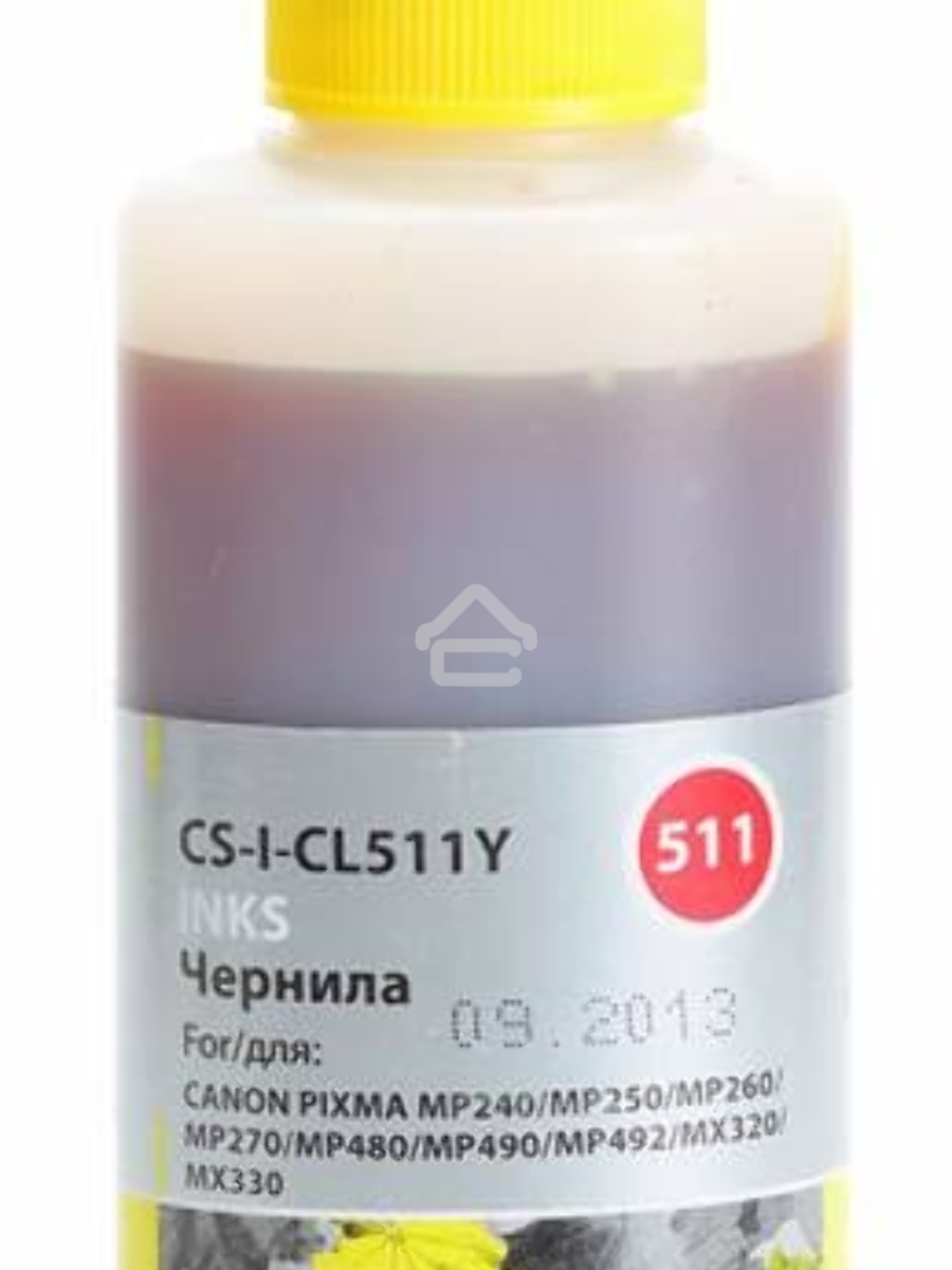 Чернила Cactus CS-I-CL511Y желтый (100мл) Canon PIXMA MP240/MP250/MP260/MP270/MP480