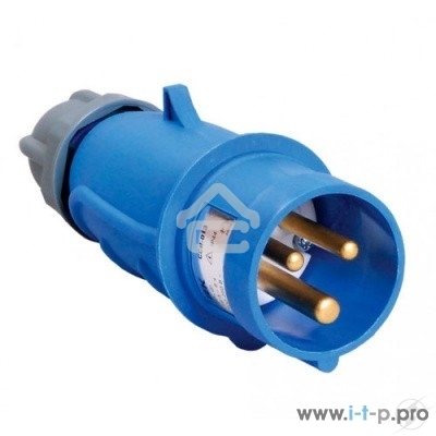 Вилка Iek PSN01-032-3 переносная ССИ-023 32А-6ч/200-250В 2Р + РЕ IP44 MAGNUM ИЭК