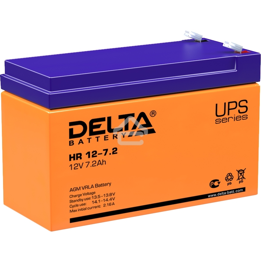 Батарея Delta HR 12-7.2 (12V, 7.2Ah)