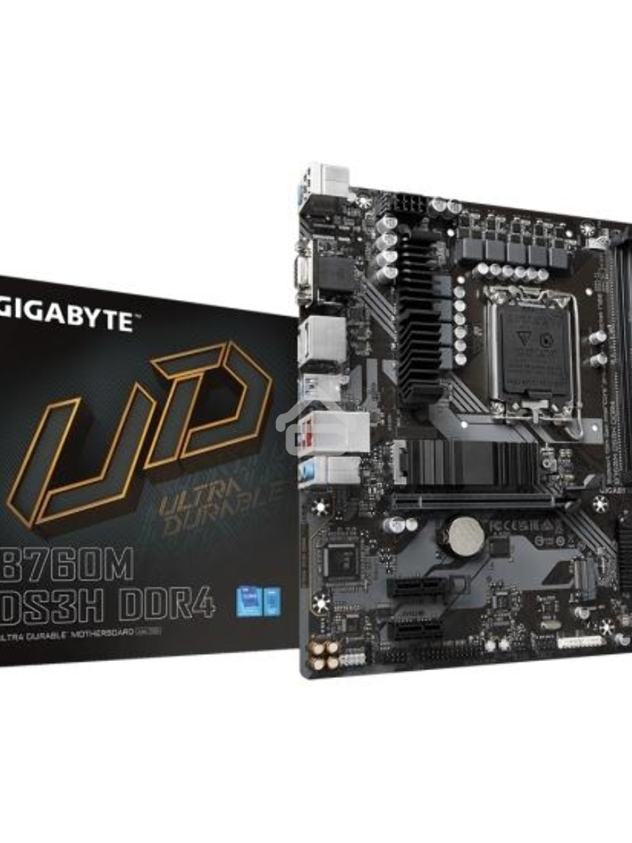 Материнская плата Gigabyte B760M DS3H DDR4, LGA 1700, Intel B760, 4xDDR4, 4xSATA, 2xM.2, 1xPCIe 4.0 x16, 2xPCIe x1, 1xHDMI, 1xDP, 1xVGA, 1x 2.5Gb LAN, 3xUSB-A 3.2 Gen 1, 1xUSB-C 3.2 Gen 2, 2xUSB-A 2.0, 3x3.5 мм, 7.1, mATX