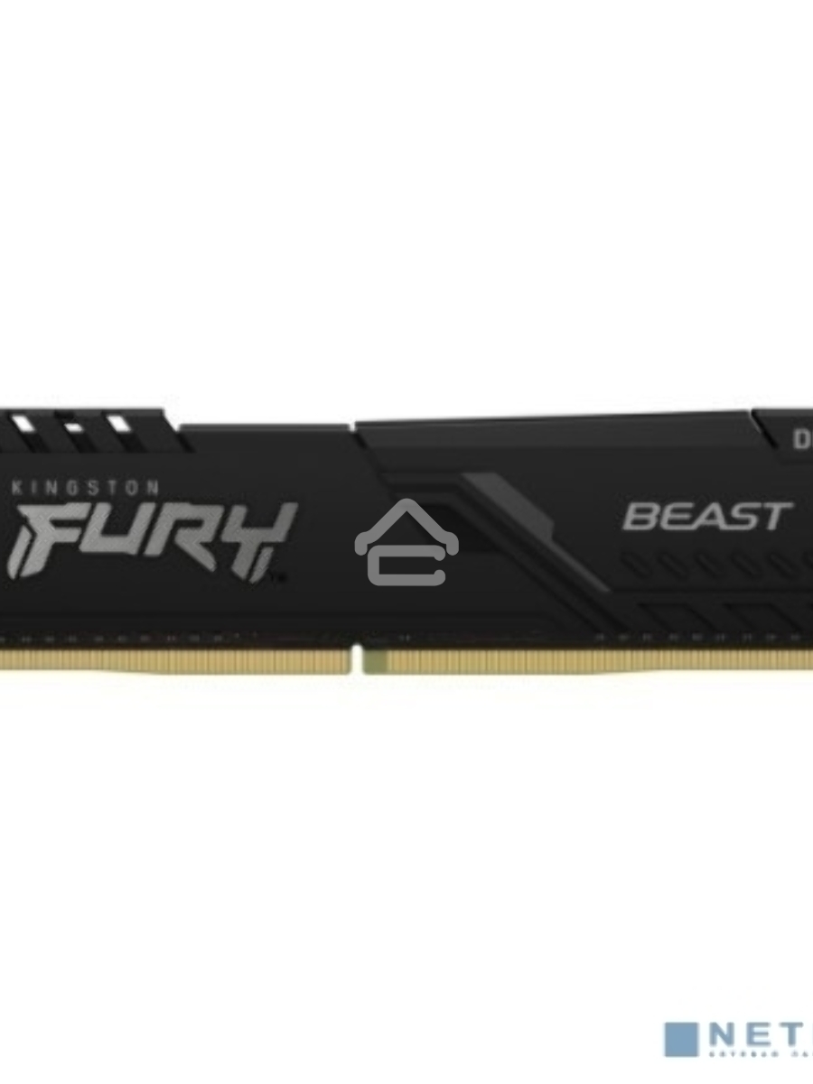 Оперативная память Kingston Fury Beast, DDR4, 16GB (2x8GB), 3600MHz, CL17, DIMM, с радиаторами, черный
