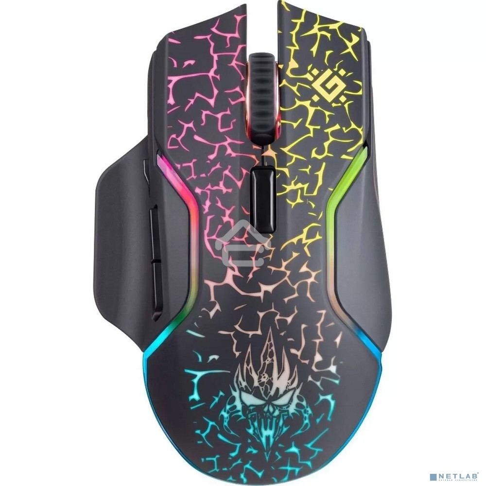 Мышь беспроводная Defender Oneshot GM-067 черный, 3200 dpi, радиоканал, USB, кнопки - 7