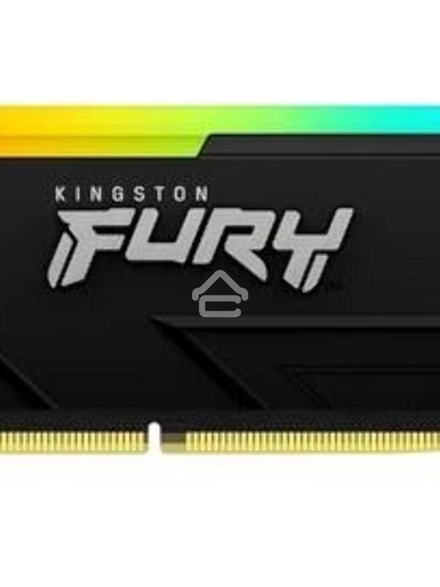 Оперативная память Kingston Fury Beast, DDR4, 8GB (1x8GB), 3200MHz, CL16, DIMM, с радиатором, RGB, чёрный