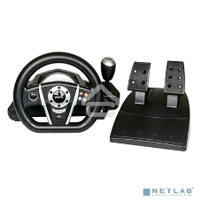 Игровой руль Dialog GW-135VR GranTourismo - эф.вибрации, 2 педали, рычаг ПП, PC USB