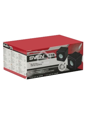 Колонки Sven 315 2.0 черный 5Вт