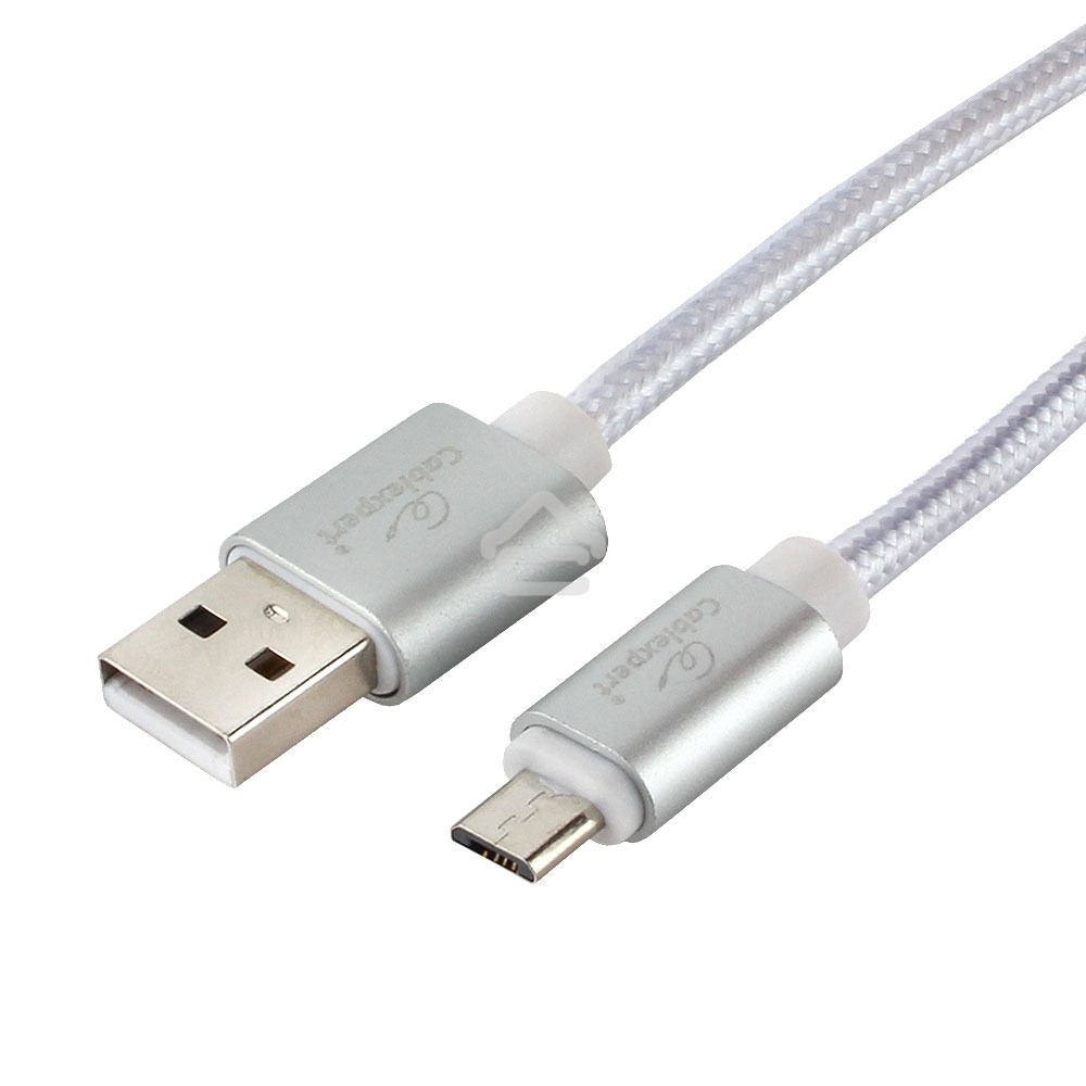 Кабель USB2.0 Cablexpert CC-U-mUSB02S-1.8M, AM/microB, серия Ultra, длина 1.8м, серебристый, блистер
