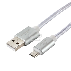 Кабель USB2.0 Cablexpert CC-U-mUSB02S-1.8M, AM/microB, серия Ultra, длина 1.8м, серебристый, блистер