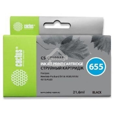 Картридж струйный Cactus CS-CZ109AE №655 черный (21,6 мл) для HP DJ IA 3525/5525/4515/4525