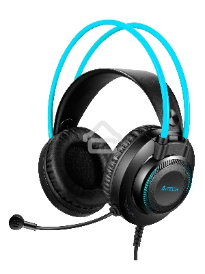 Наушники с микрофоном A4Tech Fstyler FH200i серый/синий 1.8м накладные оголовье (FH200I BLUE)