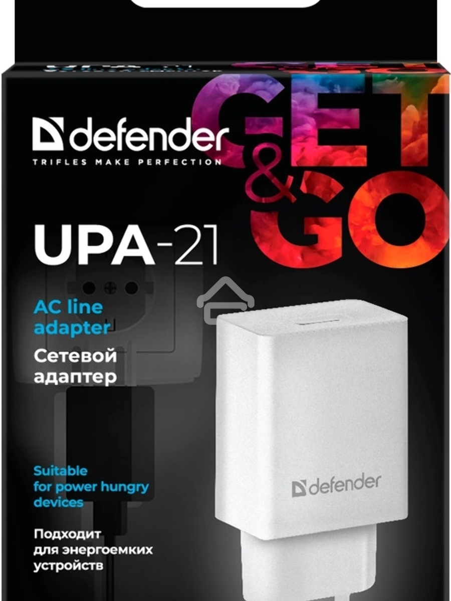 Сетевой адаптер Defender 1xUSB, 5V/2.1А , белый (UPA-21) (83571)