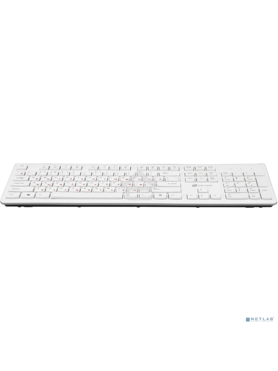 Клавиатура Oklick 505M белый USB slim
