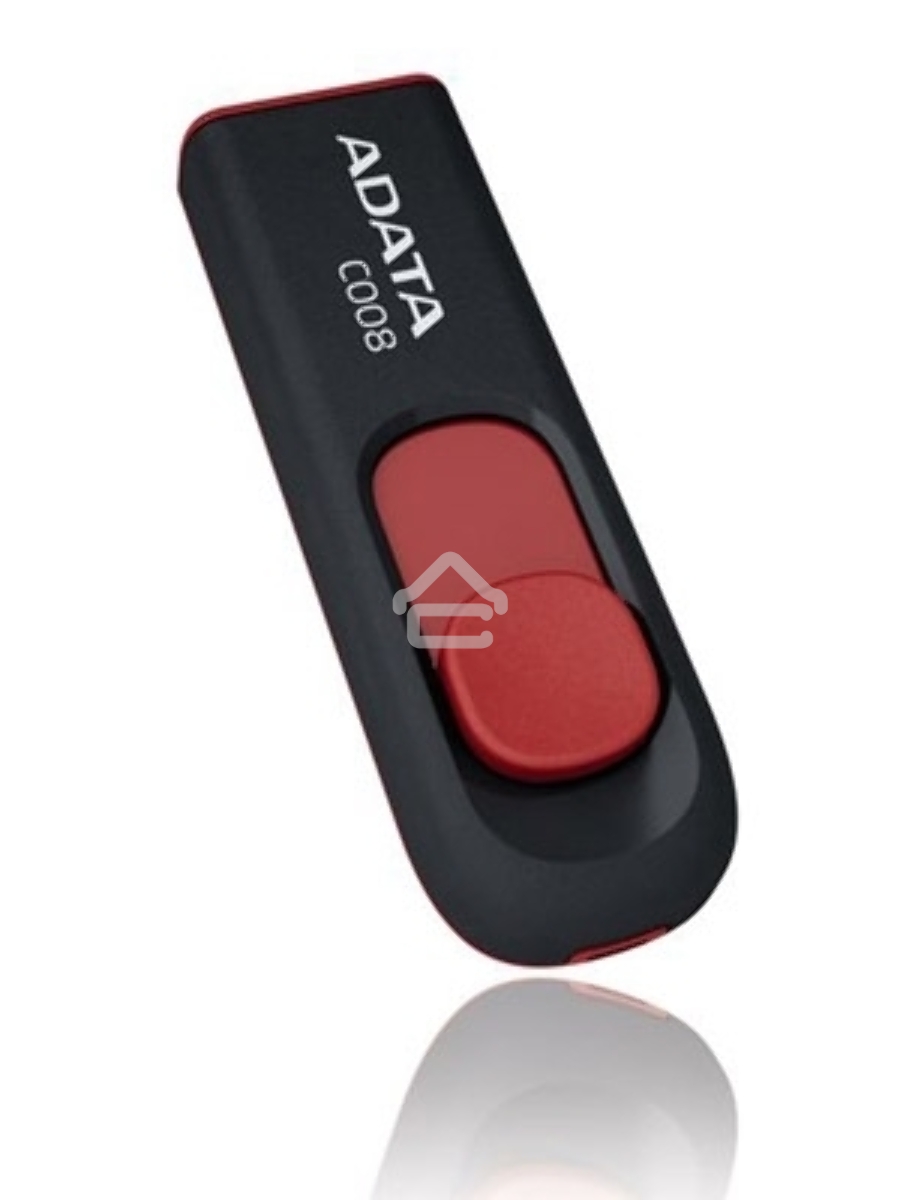 Флеш диск ADATA Flash Drive 32Gb С008 AC008-32G-RKD {USB2.0, Black-Red}