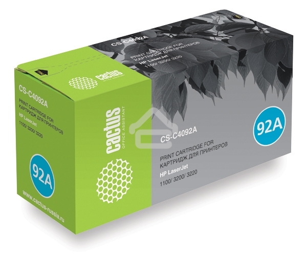 Картридж лазерный Cactus CS-C4092A черный для HP LaserJet 1100/3200/3220 (2500 стр.)