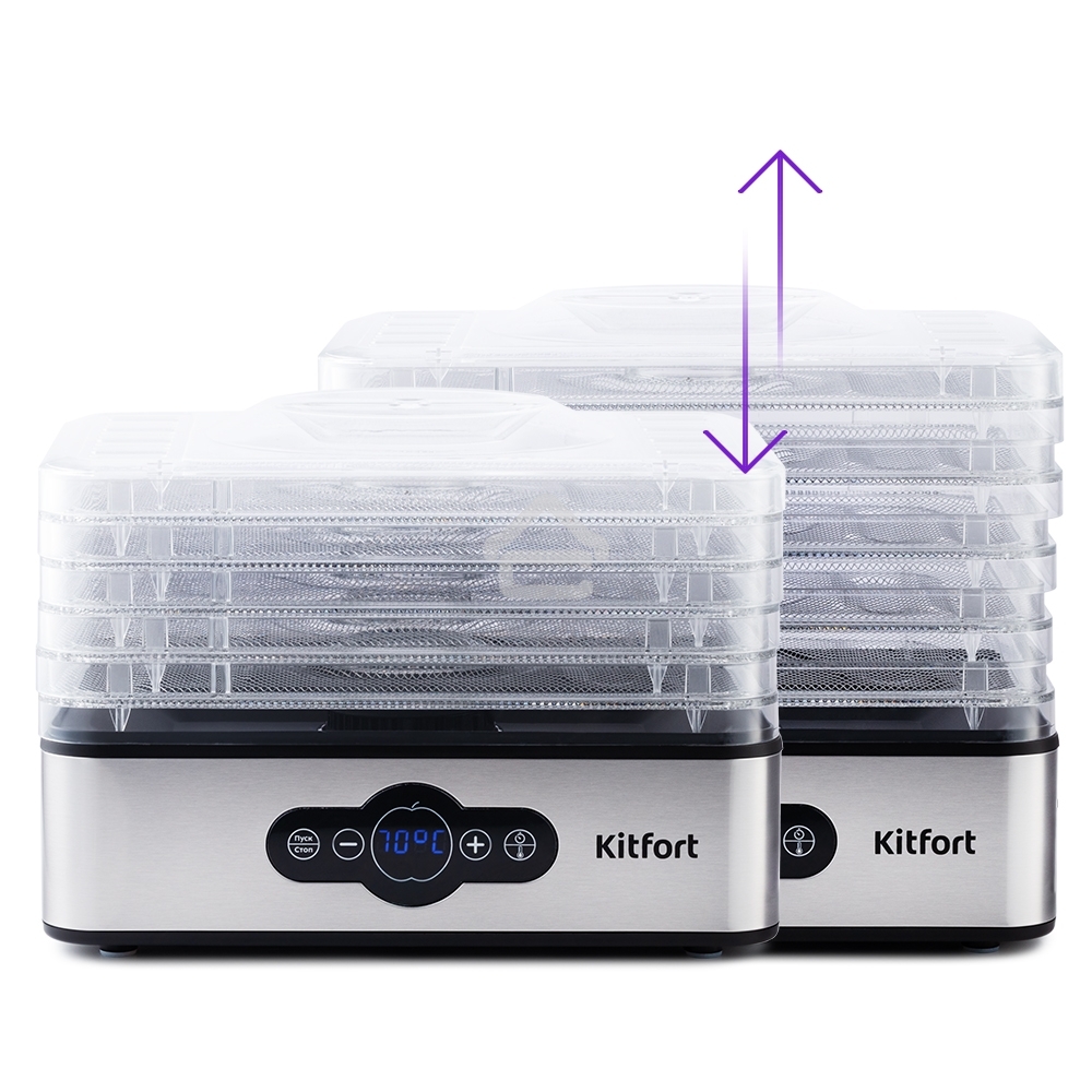 Сушилка для овощей и фруктов Kitfort KT-1914 5под. 240 Вт, черный