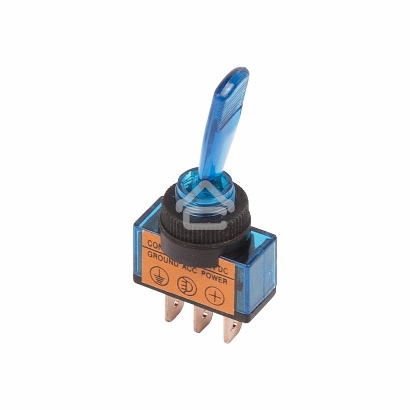 Тумблер 12V 20А (3c) ON-OFF однополюсныйс синей подсветкойRexant